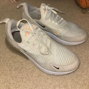 Nike Air Max 270 Cream and Orange Sneakers